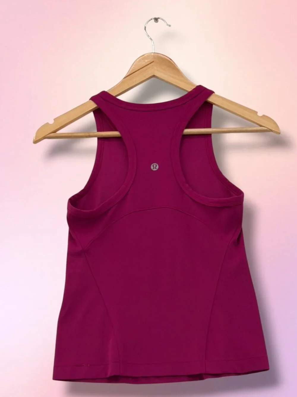Lululemon‎ Wine Red Cropped Racerback Athletic Tank Top S